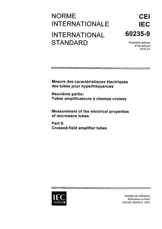 Cover IEC 60235-9:1975